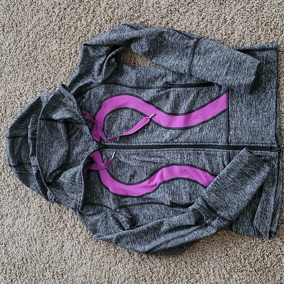 Lululemon Gray Purple Stride Jacket Size 8 - Picture 9 of 11